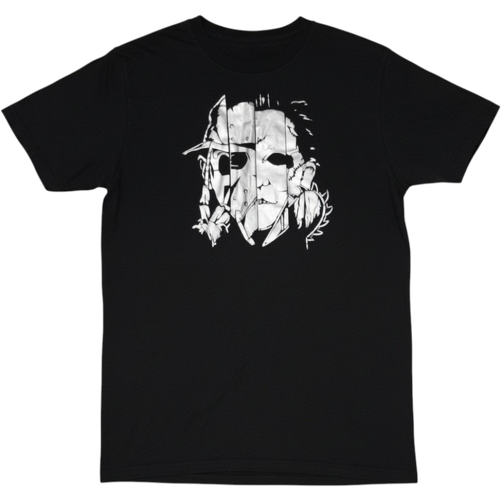Jockey Mens XL Black Silver Foil Horror Mask Graphic T-Shirt StayNew Cotton